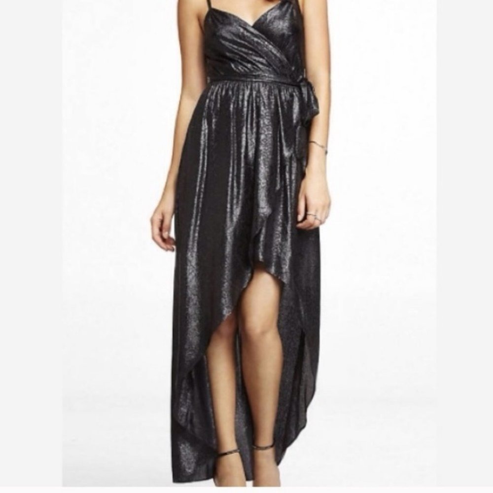 Express High Low‎ Party Dress: XSmall Black shimmer